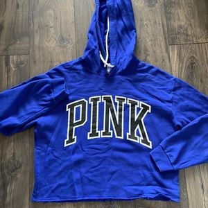 PINK Hooded crop sweatshirt